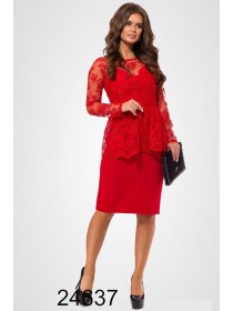 Вечірня сукня з баскою